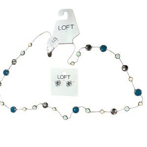 LOFT Necklace & Earring Set – Multi-Color Beads